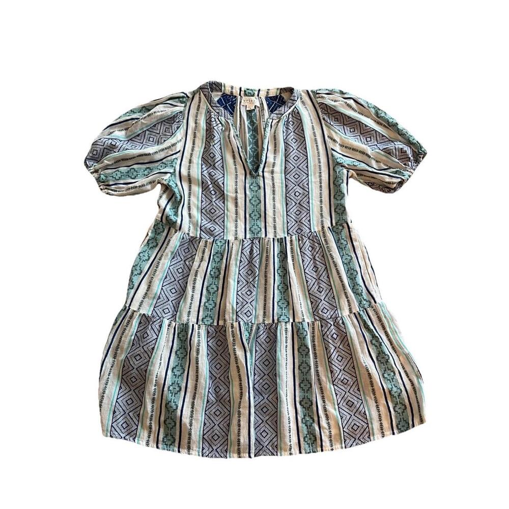 Velvet by Graham & Spencer Monique Boho Puff Sleeve Dress Euc S